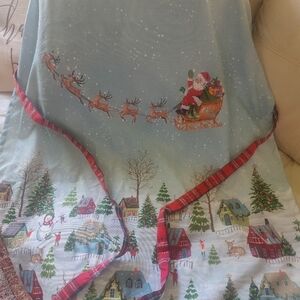 Christmas Themed Kitchen Apron with Santa and Reindeer